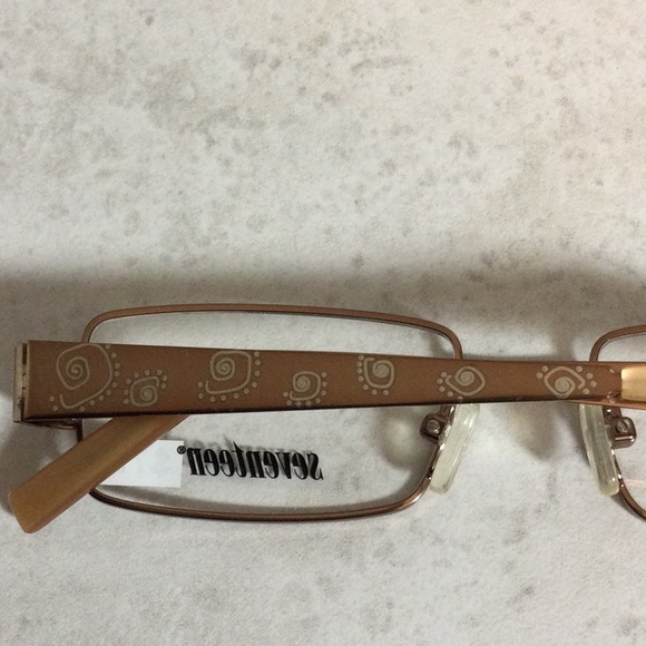 NWT Seventeen copper retro metal eyeglasses new old stock - Picture 9 of 16